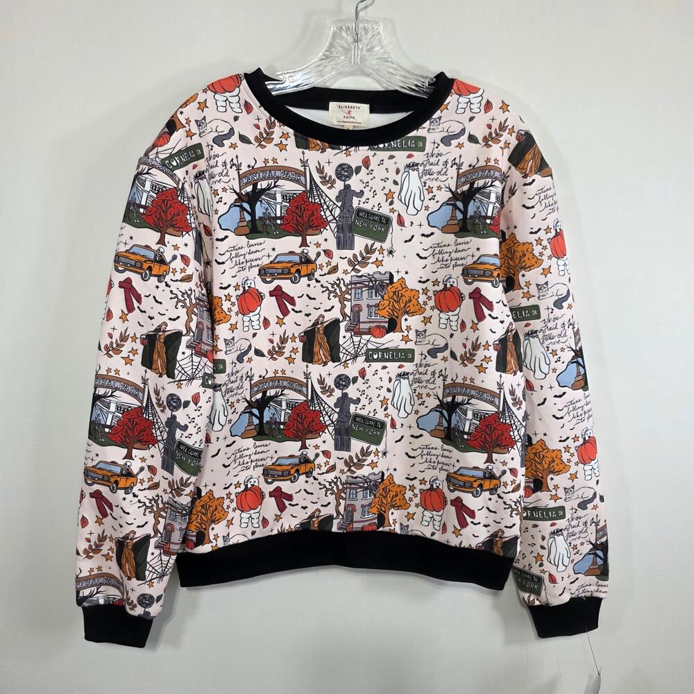 Elizabeth + Faith Swiftie AOP Fall HalloweenCrewneck Sweatshirt Taylorween Small